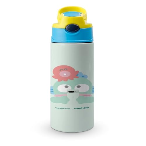 ハンギョドン 水筒 真空断熱ケータイマグ ベージュピンク 飲み口外せてお手入れ簡単 軽量タイプ ボトル 保温保冷 350ml 子供 小学生 直飲み 紐付き 子ども 保冷専用 ステンレス 真空断熱 軽量 スポーツ飲料OK ワンタッチ 洗いやすい