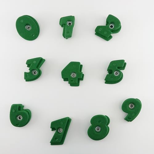 Prises d'escalade Numbers couleur verte pour équipement de mur de bloc
