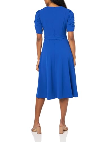 Image of DKNY Women's Jewel Neck Scuba Crepe Dress