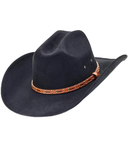 OIERNFE Cowboy Hat for Men and Women - Cattleman Wide Brim Western Cowgirl Hat with Gift Packaging...