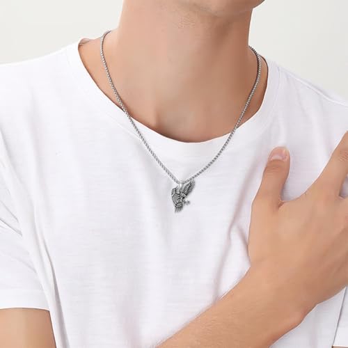 Pendentif aigle en argent 925 de qualité supérieure pour homme - 2