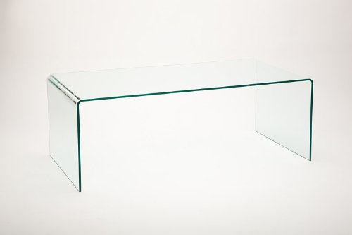 Vetrostyle Coffee Table maxi curved clear glass bent edges