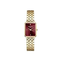 Rosefield Women's Octagon XS White Dial Black Leather Strap Watch, OWBLG-O84, Black, 19.5x24mm