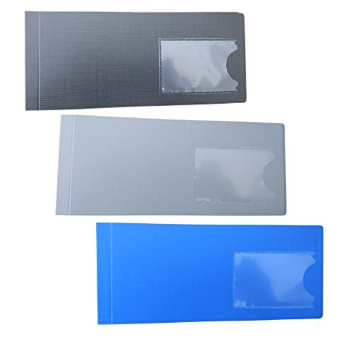 Image of Plastic Cheque Book Holder Cheque Book Folder Cheque Book Cover Cheque Book Protector Plastic Cover (Pack of 5) Color May Vary