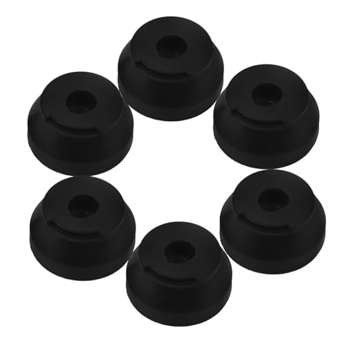 TOVINANNA 6pcs Non-Slip Replacement Cane Tips Screws for Walking Sticks Crutch Accessories for Adults Cane Foot Black
