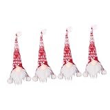 OFFSCH 4 Piezas Fundas para Botellas de Vino con Diseño de Decoraciones Navideñas Creativas y Festivas para Mesas Material Seguro y Resistente