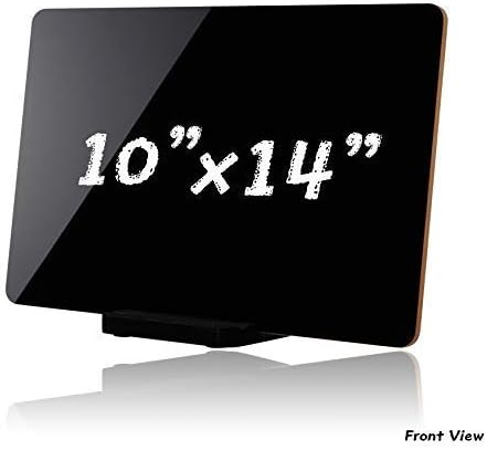 Mini Black Chalkboards (14” x 10”) Writable Non-Porous Surface Message Boards for Work, Home, Office, or Classrooms | Easy to Write and Clean Surface | Includes Vertical Stand