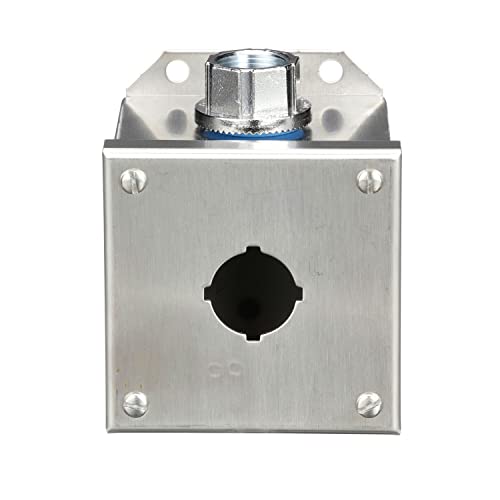 Caja inox 1 taladro de acero pulido para botoneras de control industrial 4