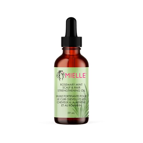 Mielle Rosemary & Mint Hair Oil with Biotin Strengthens Moisturises & Promotes Hair Growth Dry Scalp & Split Ends Treatment 59ml (Pack of 1)