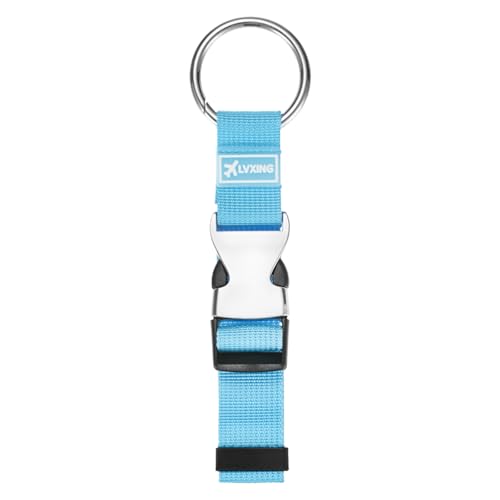 Image of M METERXITY 1-Pack Add A Bag Luggage Strap, Adjustable Suitcase Belt for Connecting Luggage /Backpack /Jacket, Carry Strap with Ring Buckle [Blue]