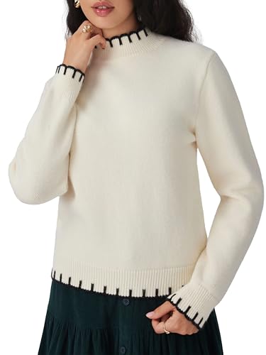 CIDER Women's Elegant Turtle Neck Sweater Winter Casual Knit Pullover Tops3