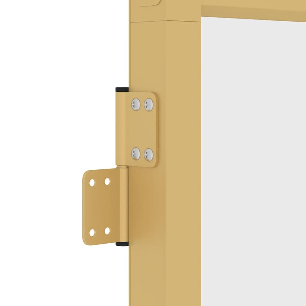 vidaXL Porte Intérieure Mince Moderne, Vitrée pour Chambre et Salle de Bain, Doré 93x201,5 cm Verre Trempé Aluminium