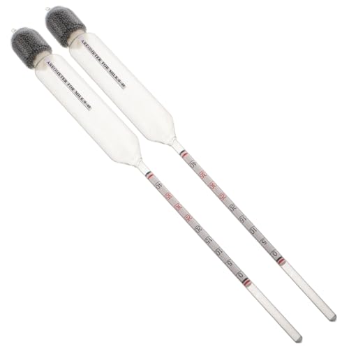 VICASKY 2pcs High Precision Hydrometer Accurate Density for Cow Goat Fast Measurement for Dairy Composition Analysis