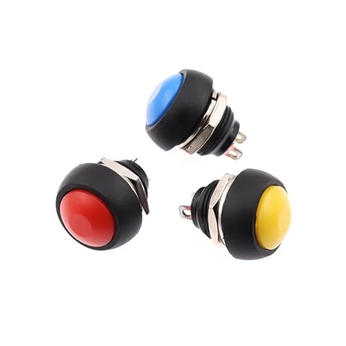 Interrupteur 2 broches 12mm 12v non verrouillable pour loisir
