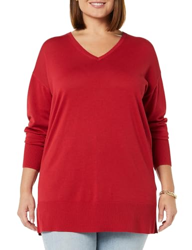 Amazon Essentials Maglione A Tunica Leggero A Maniche Lunghe Con Scollo A v (Disponibile In Taglie Forti) Donna