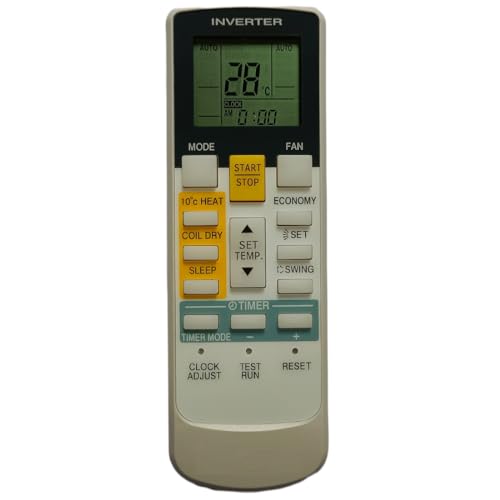 Image of Upix AC Remote No. 107B (No Backlight), Compatible /Replacement for O General Inverter AC Remote (Exactly Same Remote Will Only Work)
