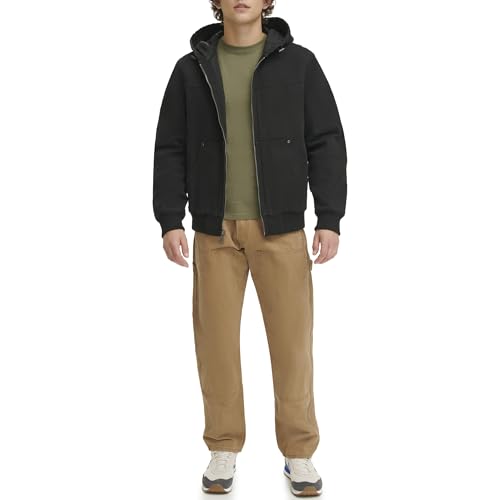 Image of Levi's Men's Workwear Cotton Canvas Hooded Bomber Jacket