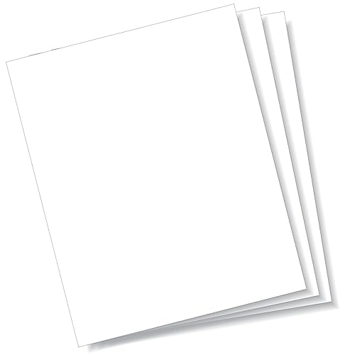 Image of LITKO Plasticard Styrene Sheets | .080 inch Modeling Plastic | White | 3 Pack | Three 8x10-inch polystyrene sheets | Rigid & sturdy - great for structural builds | For terrain, bases & displays