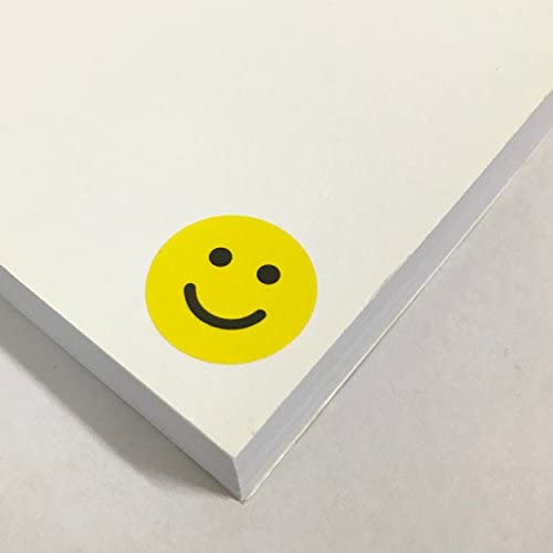 TownStix 600 Pack, 1" Smiling Happy Smile Face Stickers, Yellow