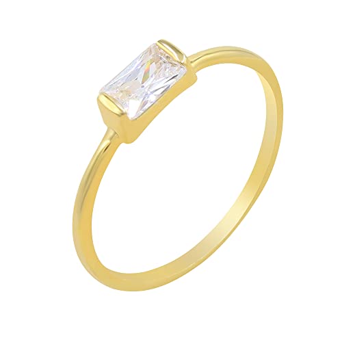 Bague en cristal pour femme en argent et or 18k, le cadeau d'anniversaire idéal
