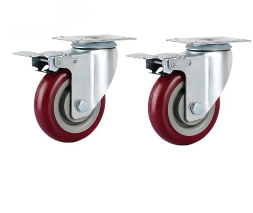 Chariot de ménage stable grâce aux roulettes universelles de 4 pouces anti-rayures