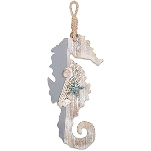 YiYa Decoración de Madera Caballo de mar Cover
