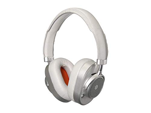 Image of Master & Dynamic MW65 Active Noise-Cancelling (ANC) Wireless Headphones -, Bluetooth Over-Ear Headphones with Mic - Silver Metal /Grey Leather Silver Metal / Grey Leather