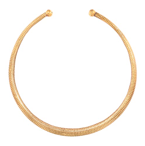 Touchstone Nouveau Indien Bollywood Bling fabriqué à la Main Beau Motif Look gratifiant Bijoux de créateur Bijoux de créateur Collier de Couple en Ton Or Antique...