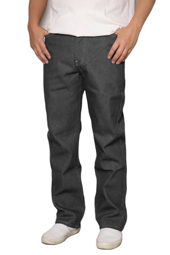 URBANJ Men's Regular Fit Straight Leg Jeans