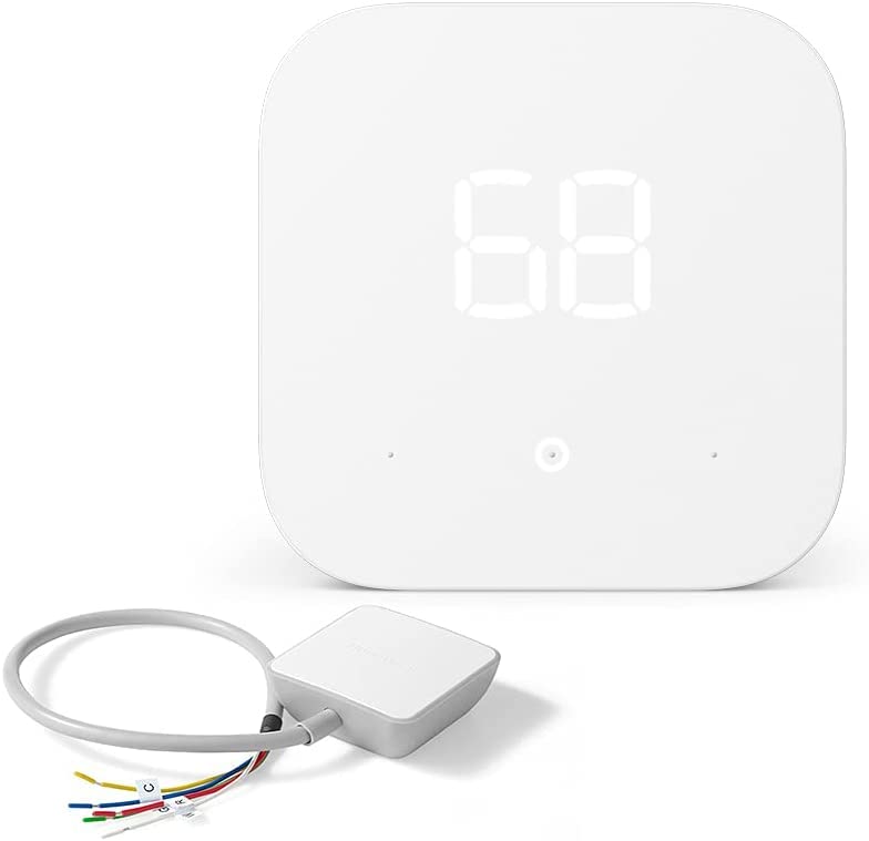 Certified Refurbished Amazon Smart Thermostat with C-Wire Power A...