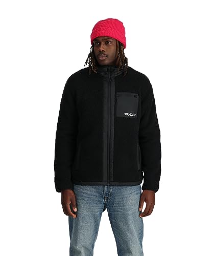 Spyder Mens Sherman Fleece Jacket Black Small at Amazon Men's