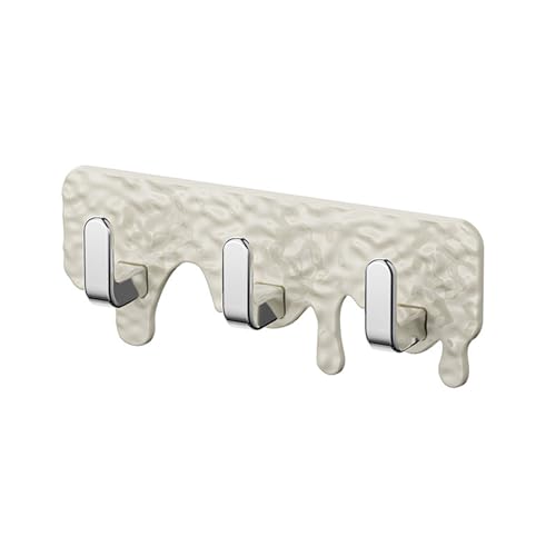 Yjcnelcr Práctico gancho triple sin clavos, fácil instalación para baño, cocina, oficina, organización, accesorios, ahorro de espacio, gancho montado en la pared