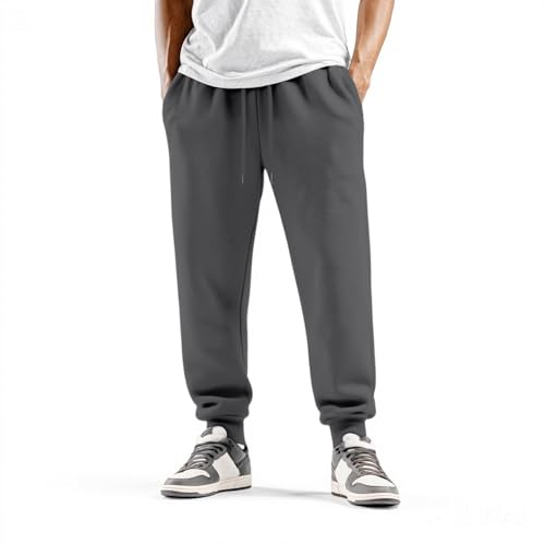 GOFULY Mens Sweatpants Baggy Loose Fit Stretch Drawstring Elastic Waist Pants with Pockets Lightweight Men Sweatpants Shorts4