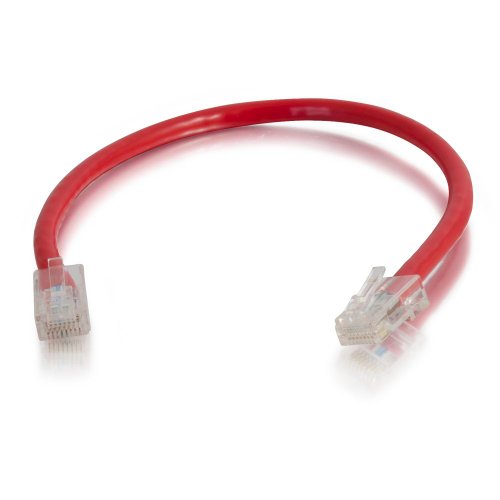 Image of C2G 00550 Cat5e Cable - Non-Booted Unshielded Ethernet Network Patch Cable, Red (9 Feet, 2.74 Meters)