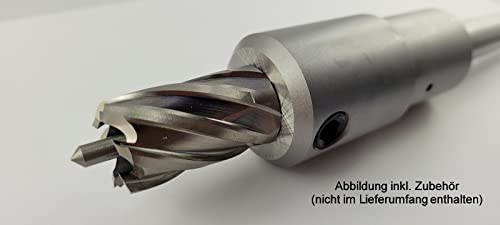 WRS Präz.-Kernbohrer aus HSS, 30 mm Schnitttiefe, 19 mm Weldonschaft, Größe: Auswerferstift, 6,35 mm Ø x 75 mm