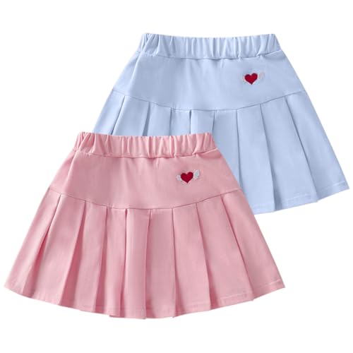 Jupe-short plissée enfant fille anti-frottement avec short coton