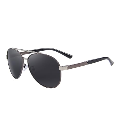 Retro Pilot Sunglasses for Men Women Fashion Metal Double Bridge Aviator Sunglasses for Driving Travel Outdoor Activities