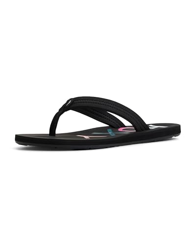 Roxy Women's VIsta III Flat Sandals, Black, 9