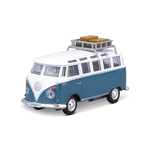 Maisto - 1/40 Combi Volkswagen Van Samba - Assortiment 4 modèles - Nouveaute FA 2022 - Voiture Miniature pour Enfant - Reproduction à echelle