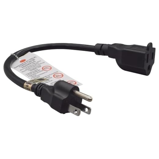 Heavy-Duty Power 1ft Short Extension Cord,NEMA 5-15P to NEMA 5-15R Power Extension Cable, US 3 Prong Male Plug to Female Socket Power Cord,UL Listed (16AWG, 1ft/0.3m)