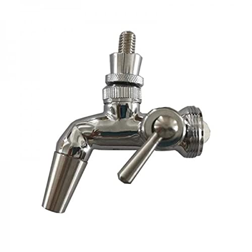 Kegland Nukatap Beverage Faucet | Patented Forward Sealing Design | Flow Control | Stainless Steel | Beer Tap | Interchangeable Spouts