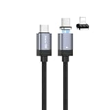 日本の中小企業 MSL FORCE USB-C 変換用ケーブル PD Type-C 100W Lighting 27W X 480Mbpsデータ転送 軽量小型 磁気 着脱式 f67 f68 (USB-Cコネクタとlightningコネクタ, ストレート【2ｍ】)