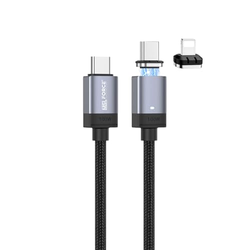 ���{�̒������ MSL FORCE USB-C �ϊ��p�P�[�u�� PD Type-C 100W Lighting 27W X 480Mbps�f�[�^�]�� �y�ʏ��^ ���C ���E�� f67 f68 (USB-C�R�l�N�^��lightning�R�l�N�^, �X�g���[�g�y2