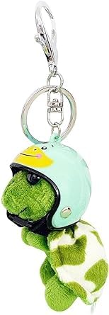 Pchnfei Green Plush Turtle Keychain, Funny Pendant Plush Doll Portable for Wallet Tote Bag Belt Phone, Car Keychains and Charms
