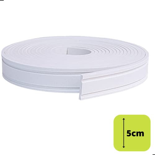 Rodapé Autocolante Moldura de EVA 12 metros - 50mm x 8mm