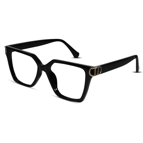 Image of LensKandy Bluecut Computer Glasses for Women | Anti-Eye Strain & UV Protection | | Stylish Medium Fit Eyewear for Digital Screens | Rectangular Frame | Lightweight & Comfortable