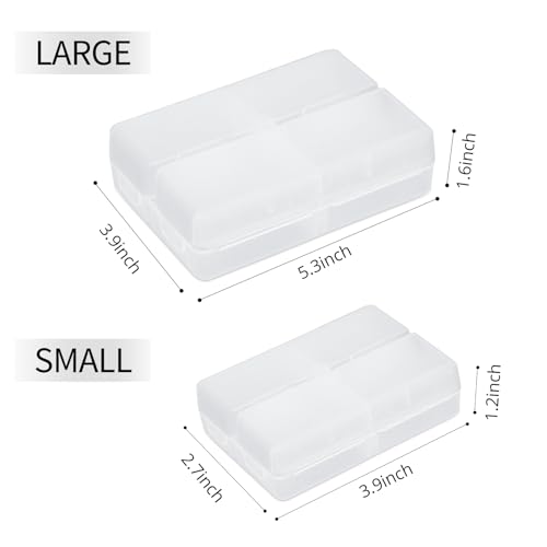 Image of FYY Travel Pill Organizer, Pill Box Medicine Case-2pcs Clear