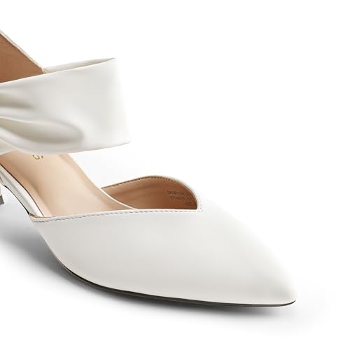 DREAM PAIRS Women's Kitten Heels Low Pumps Shoes Pointed Closed Toe Slip on Dress Work Bridal Party Wedding2