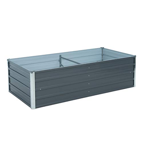 ESTEXO Hochbeet Metall Pflanzbeet Gemüsebeet Stahl Beet Pflanzkasten Blumenbeet Garten Verzinkt Gartenbeet RAL7016 (Anthrazitgrau) 160x80x45 cm