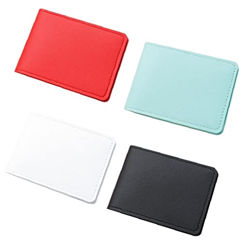 ST4U Car Document Holder 4pcs Candy Color Synthetic Leather Id Card Holder Folding Wallet for Credit Identification Driver's License